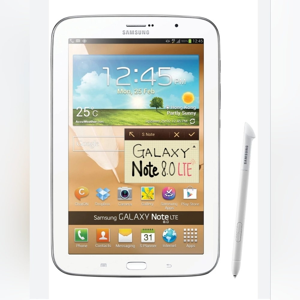 Samsung Galaxy Note 8.0 LTE (SGH-I467)16GB-White Android Tablet with Stylus.